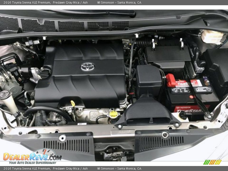 2016 Toyota Sienna XLE Premium Predawn Gray Mica / Ash Photo #9