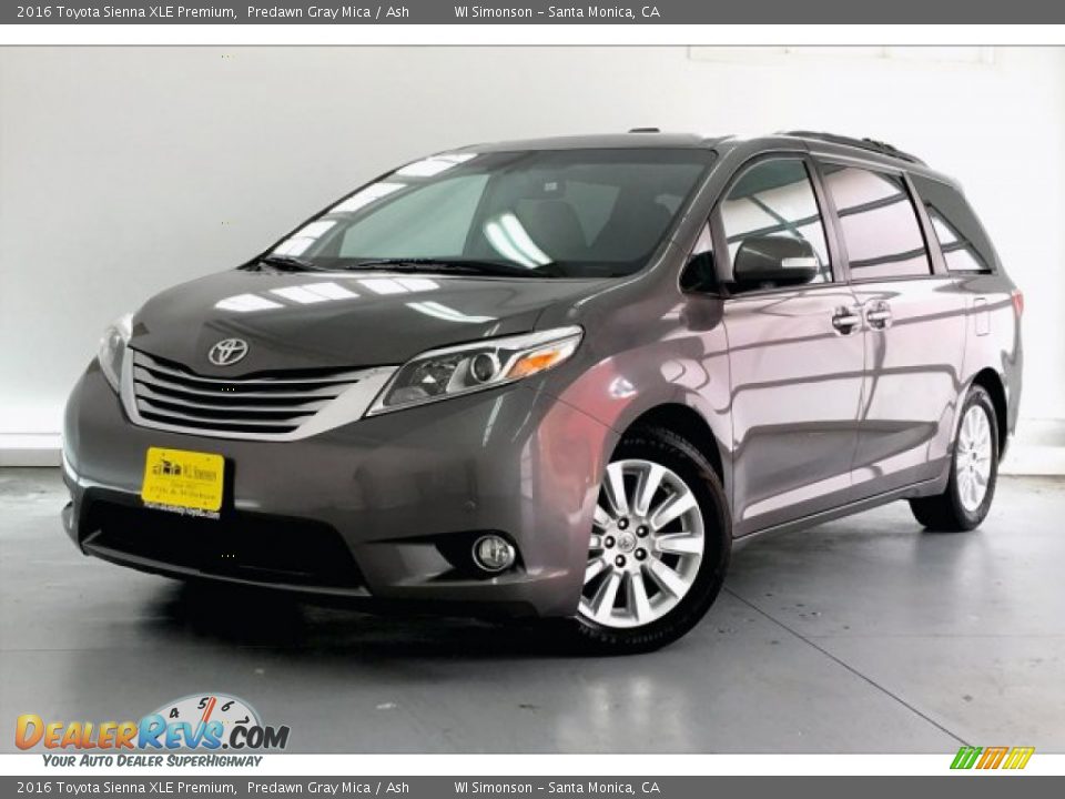 2016 Toyota Sienna XLE Premium Predawn Gray Mica / Ash Photo #12