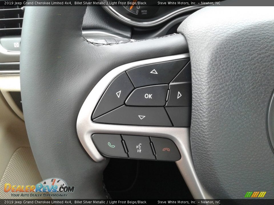 2019 Jeep Grand Cherokee Limited 4x4 Billet Silver Metallic / Light Frost Beige/Black Photo #17