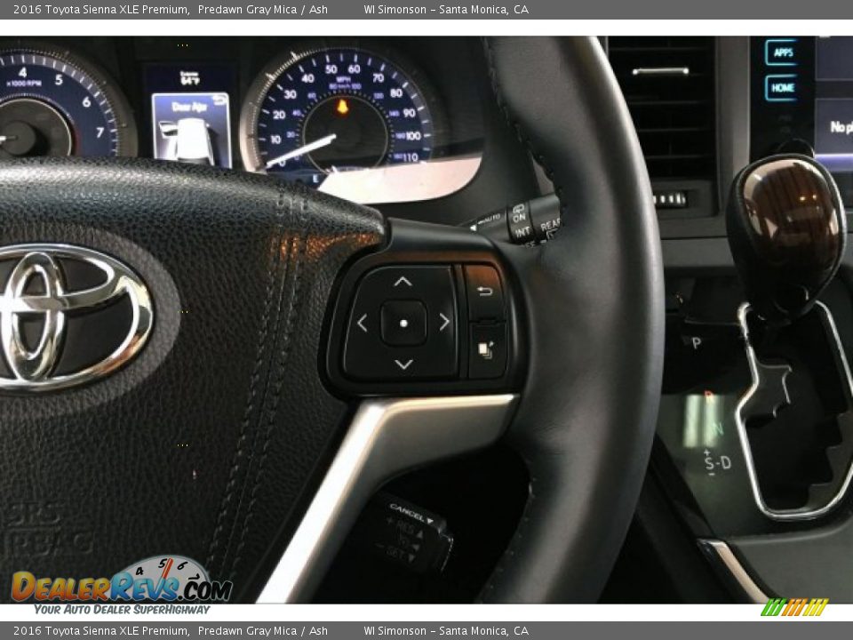2016 Toyota Sienna XLE Premium Predawn Gray Mica / Ash Photo #19
