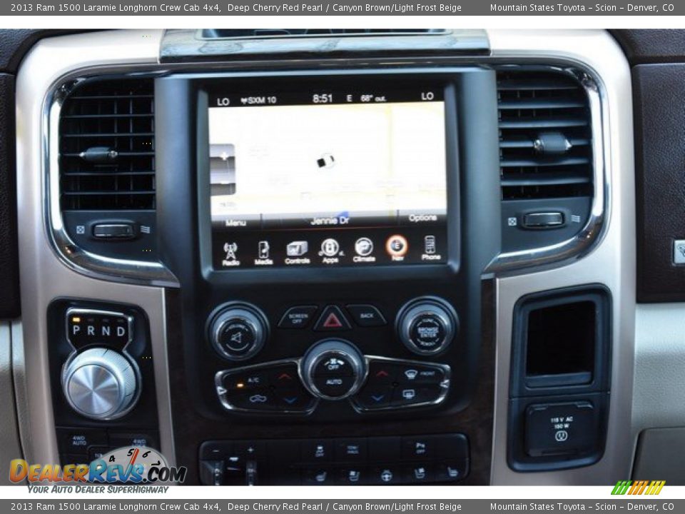 2013 Ram 1500 Laramie Longhorn Crew Cab 4x4 Deep Cherry Red Pearl / Canyon Brown/Light Frost Beige Photo #15