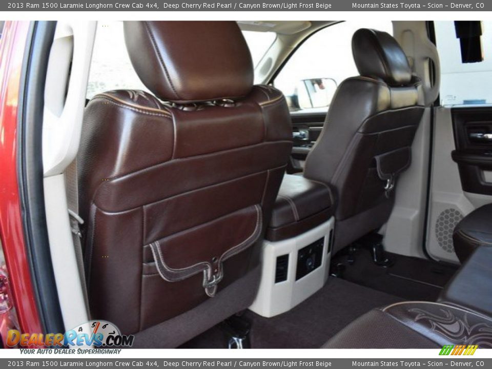 2013 Ram 1500 Laramie Longhorn Crew Cab 4x4 Deep Cherry Red Pearl / Canyon Brown/Light Frost Beige Photo #20