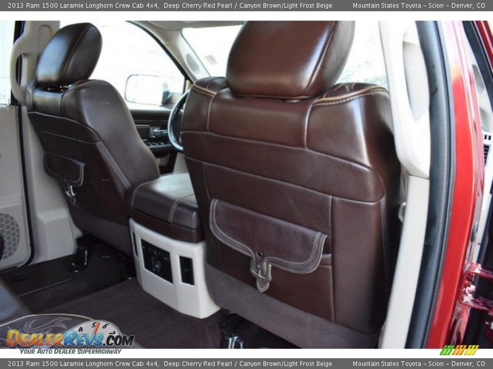 2013 Ram 1500 Laramie Longhorn Crew Cab 4x4 Deep Cherry Red Pearl / Canyon Brown/Light Frost Beige Photo #21