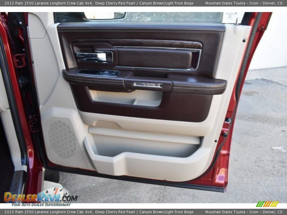 2013 Ram 1500 Laramie Longhorn Crew Cab 4x4 Deep Cherry Red Pearl / Canyon Brown/Light Frost Beige Photo #26