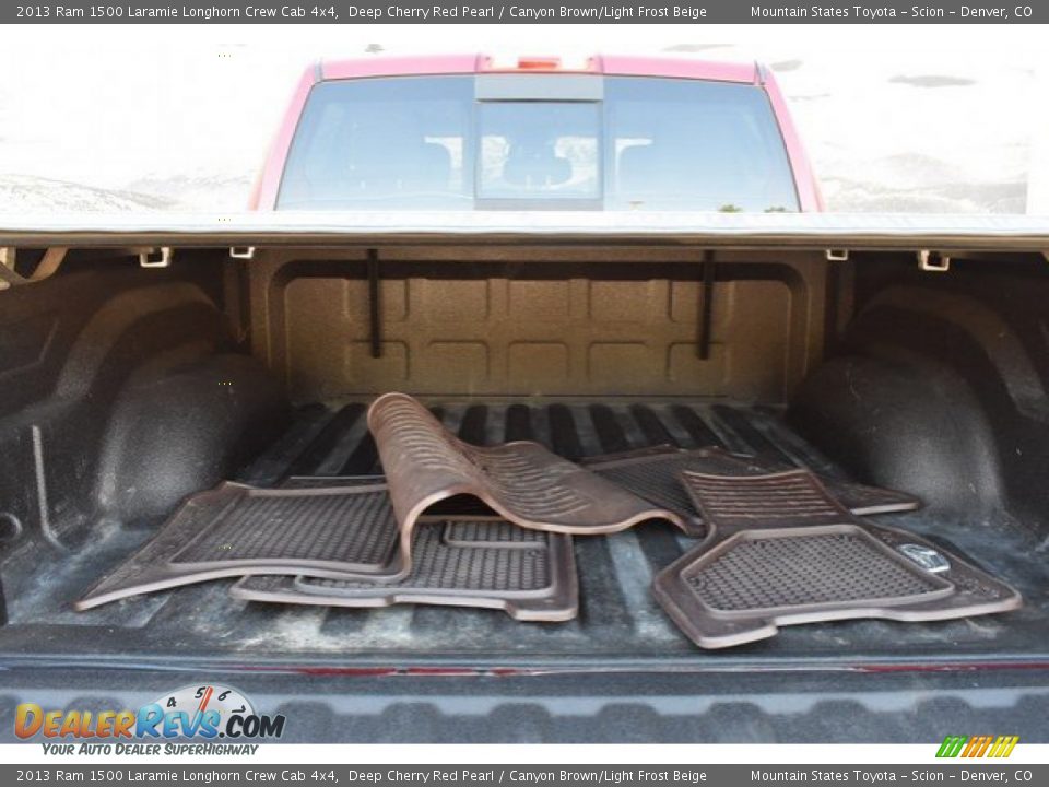 2013 Ram 1500 Laramie Longhorn Crew Cab 4x4 Deep Cherry Red Pearl / Canyon Brown/Light Frost Beige Photo #27
