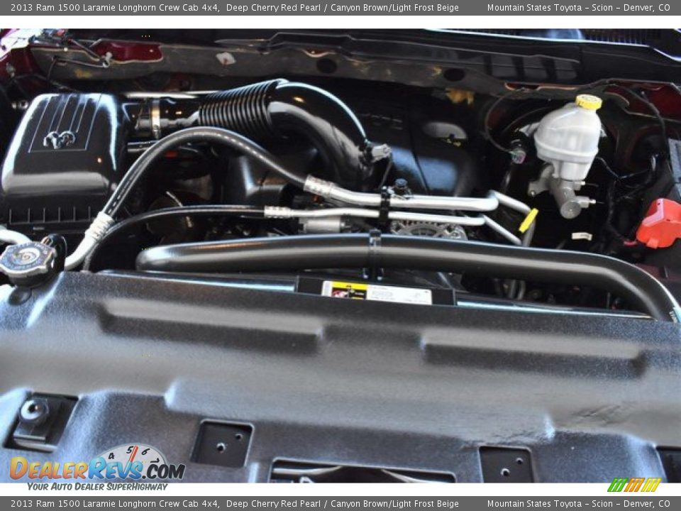 2013 Ram 1500 Laramie Longhorn Crew Cab 4x4 Deep Cherry Red Pearl / Canyon Brown/Light Frost Beige Photo #28