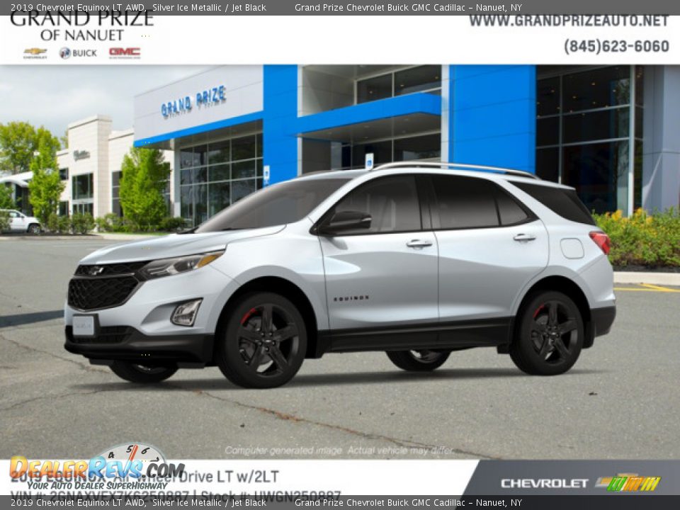 2019 Chevrolet Equinox LT AWD Silver Ice Metallic / Jet Black Photo #2