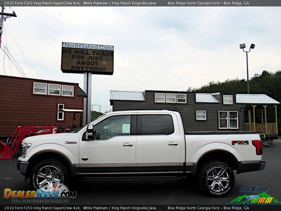 2019 Ford F150 King Ranch SuperCrew 4x4 White Platinum / King Ranch Kingsville/Java Photo #2