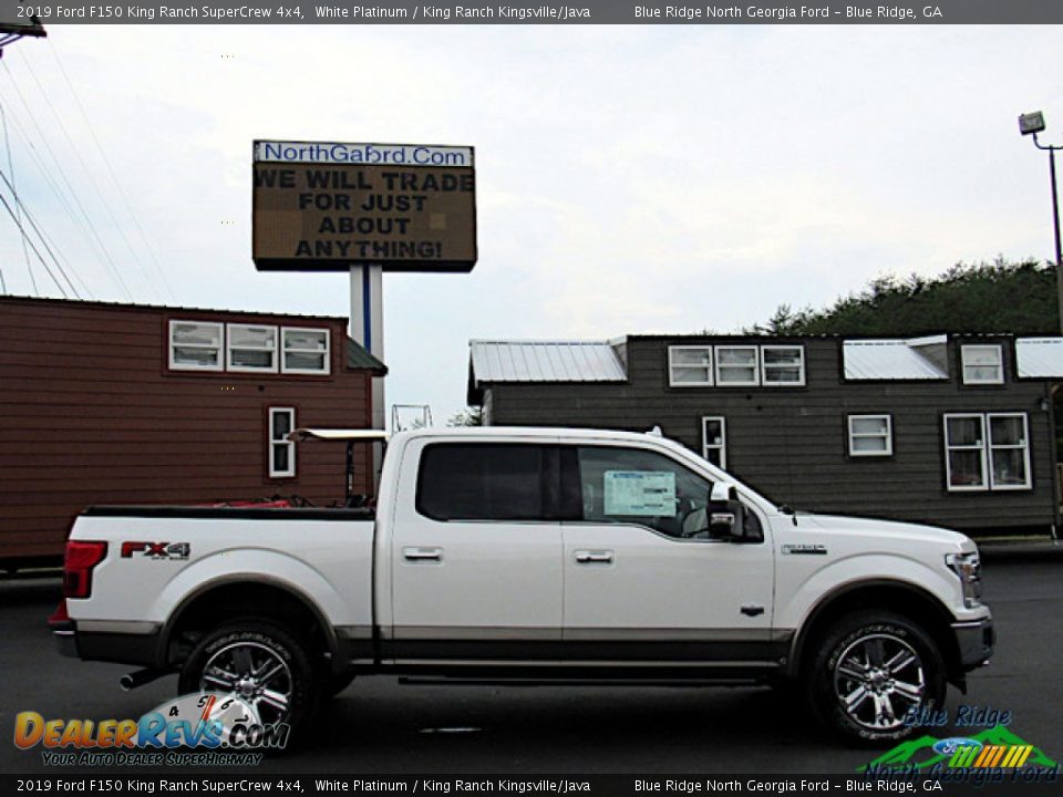 2019 Ford F150 King Ranch SuperCrew 4x4 White Platinum / King Ranch Kingsville/Java Photo #6