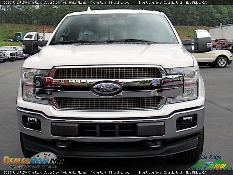 2019 Ford F150 King Ranch SuperCrew 4x4 White Platinum / King Ranch Kingsville/Java Photo #8