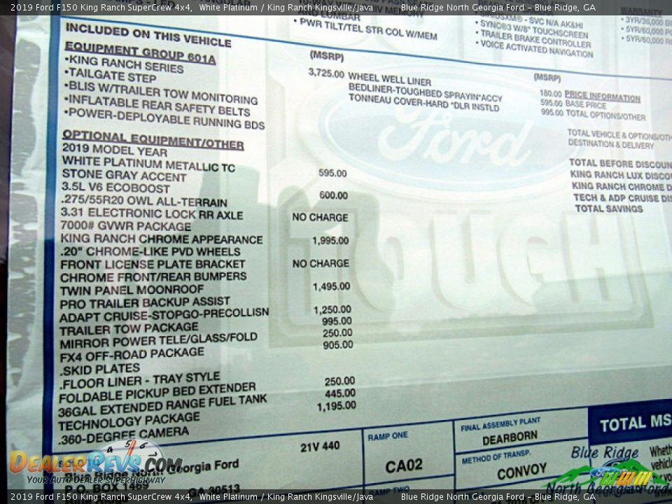 2019 Ford F150 King Ranch SuperCrew 4x4 White Platinum / King Ranch Kingsville/Java Photo #29