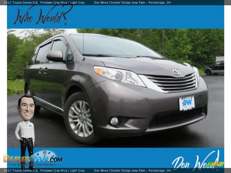 2012 Toyota Sienna XLE Predawn Gray Mica / Light Gray Photo #1