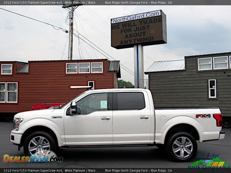 2019 Ford F150 Platinum SuperCrew 4x4 White Platinum / Black Photo #2