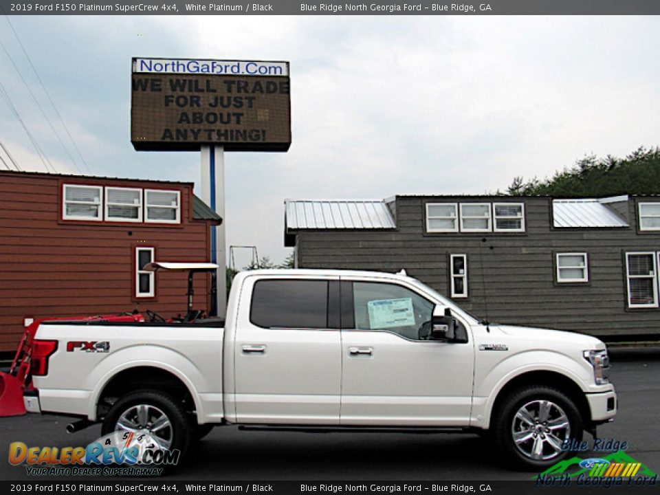 2019 Ford F150 Platinum SuperCrew 4x4 White Platinum / Black Photo #6