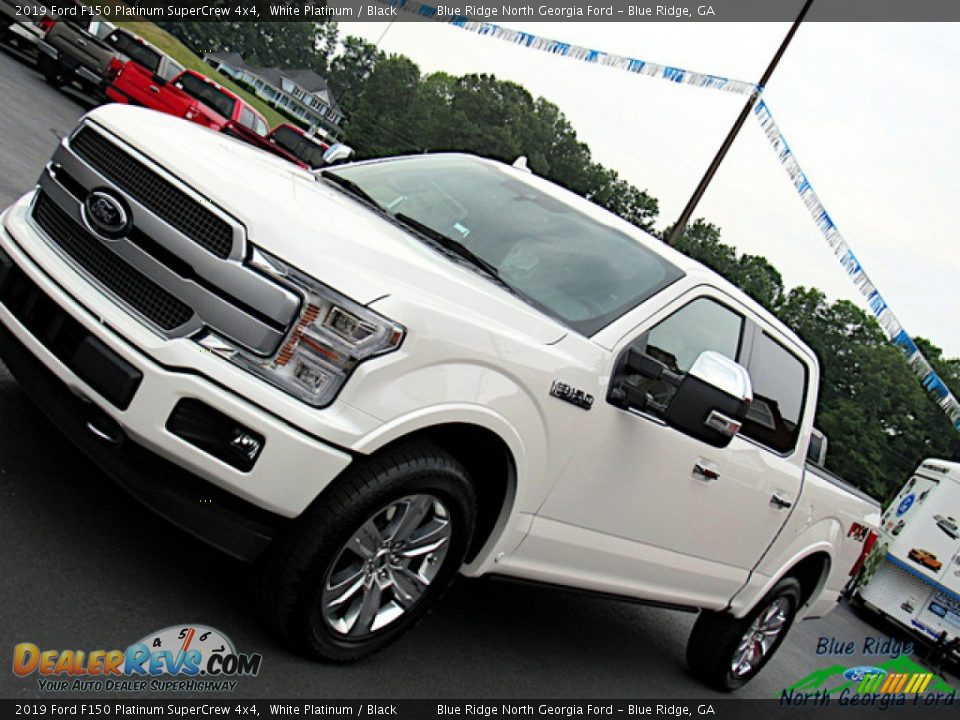 2019 Ford F150 Platinum SuperCrew 4x4 White Platinum / Black Photo #34