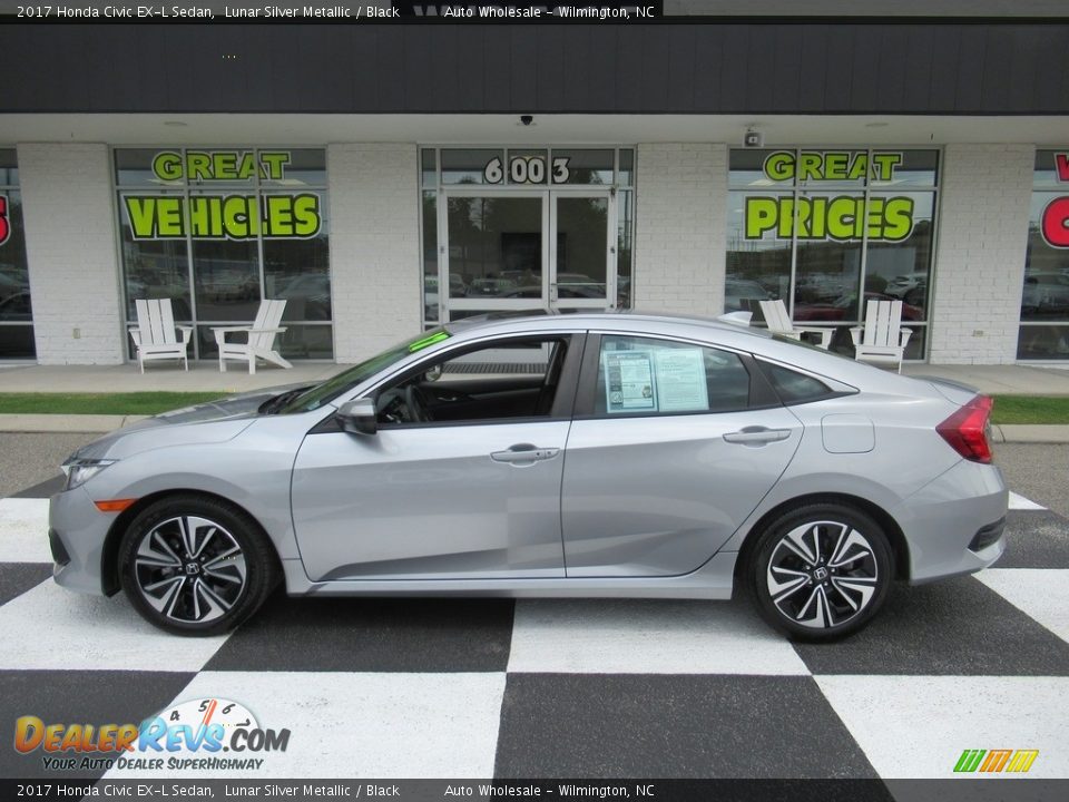 2017 Honda Civic EX-L Sedan Lunar Silver Metallic / Black Photo #1