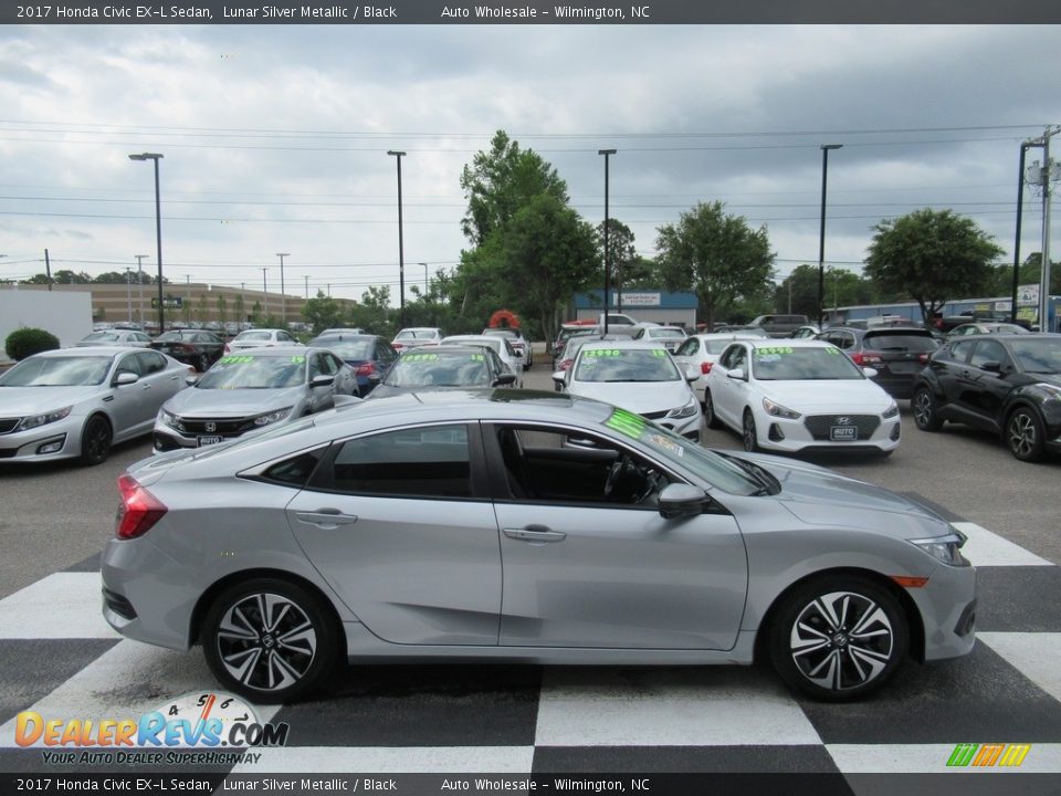 2017 Honda Civic EX-L Sedan Lunar Silver Metallic / Black Photo #3