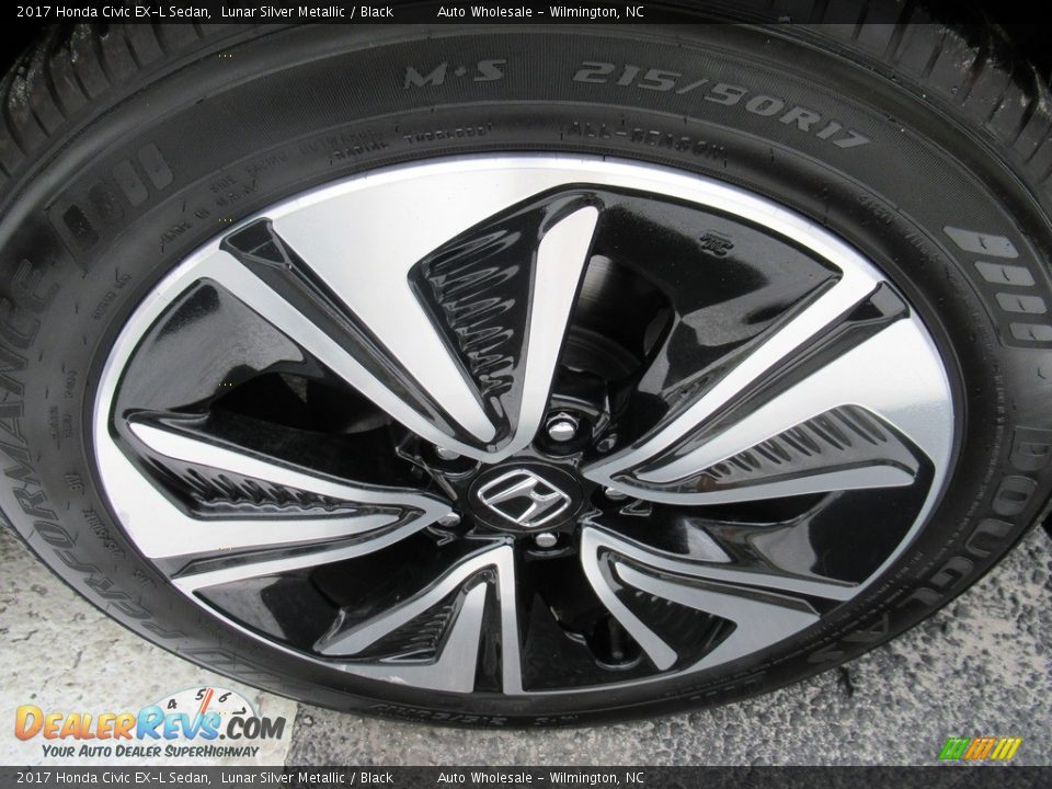 2017 Honda Civic EX-L Sedan Lunar Silver Metallic / Black Photo #7