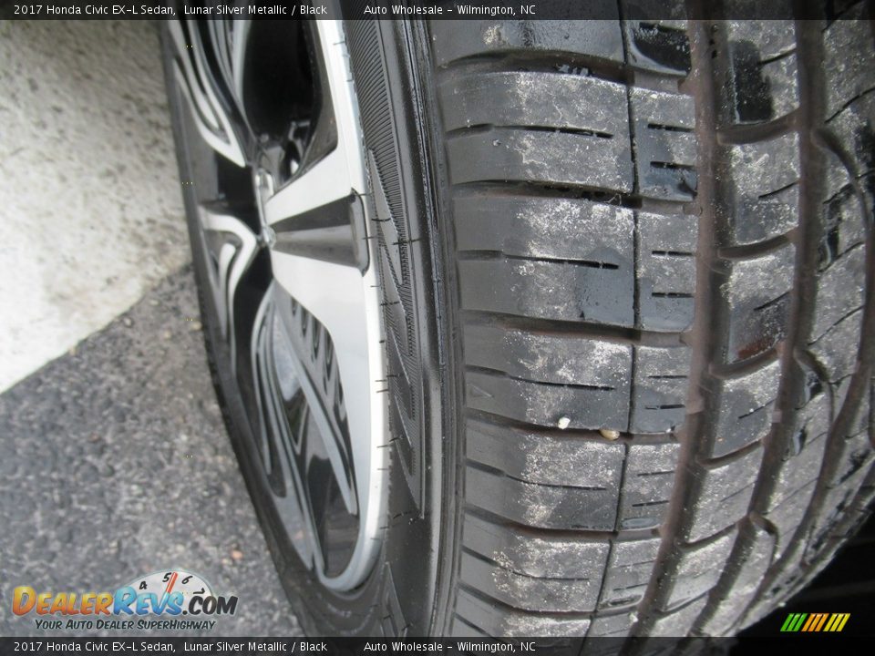 2017 Honda Civic EX-L Sedan Lunar Silver Metallic / Black Photo #8