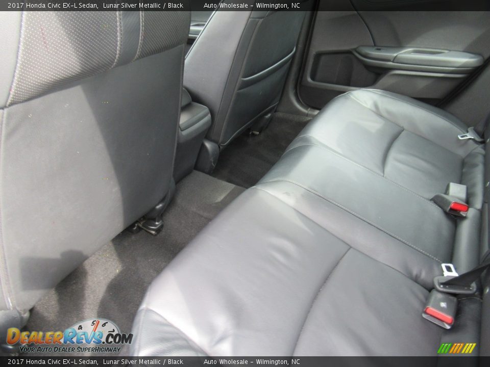 2017 Honda Civic EX-L Sedan Lunar Silver Metallic / Black Photo #11