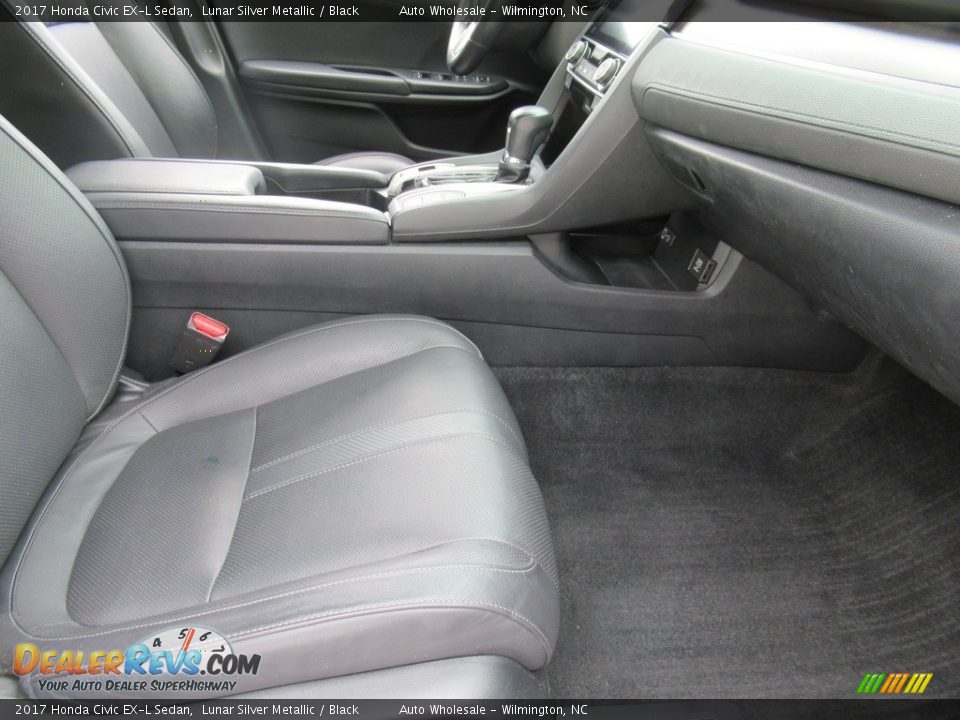 2017 Honda Civic EX-L Sedan Lunar Silver Metallic / Black Photo #12