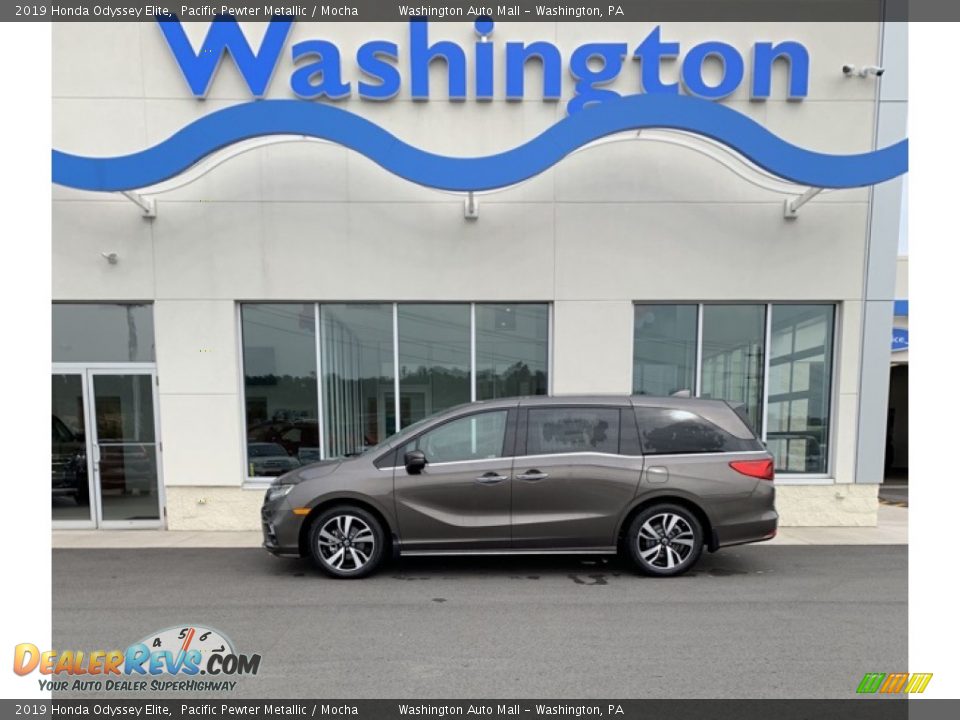 2019 Honda Odyssey Elite Pacific Pewter Metallic / Mocha Photo #1