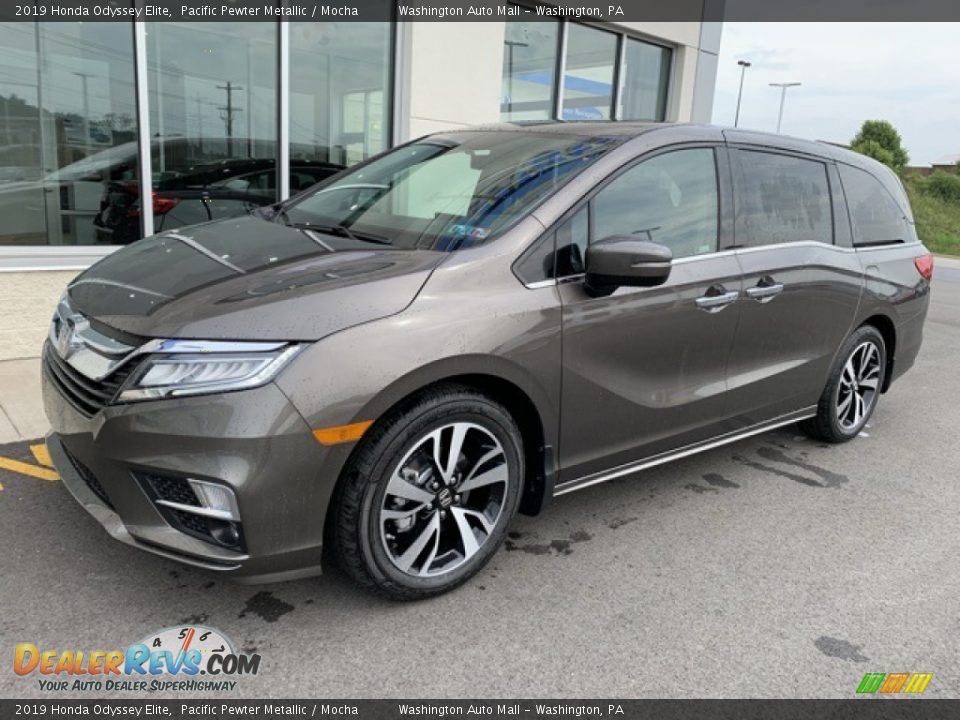2019 Honda Odyssey Elite Pacific Pewter Metallic / Mocha Photo #2