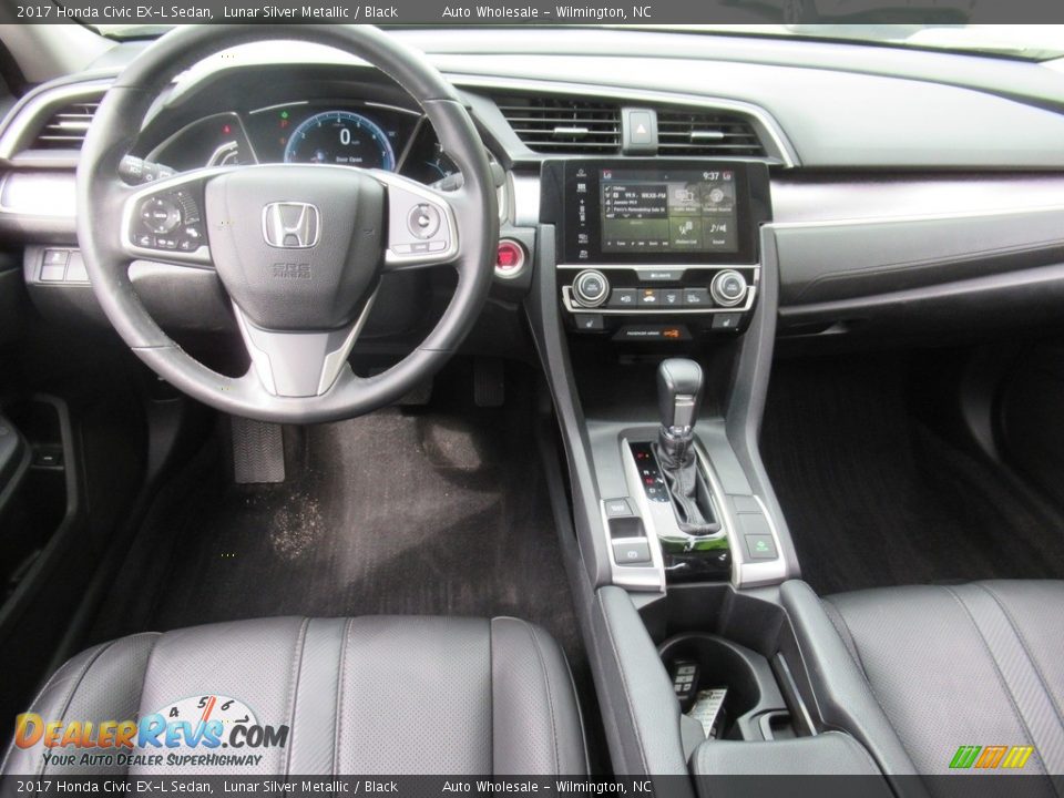 2017 Honda Civic EX-L Sedan Lunar Silver Metallic / Black Photo #15