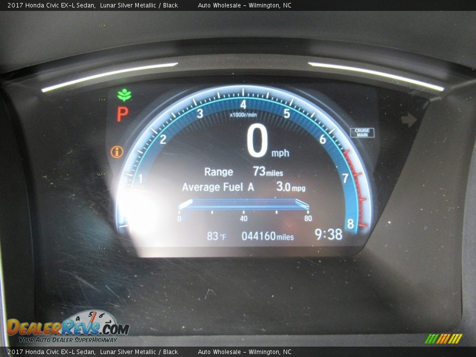 2017 Honda Civic EX-L Sedan Lunar Silver Metallic / Black Photo #16