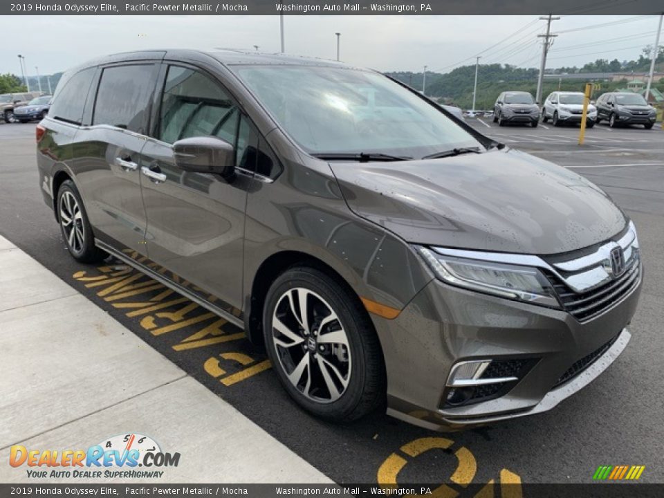 2019 Honda Odyssey Elite Pacific Pewter Metallic / Mocha Photo #4