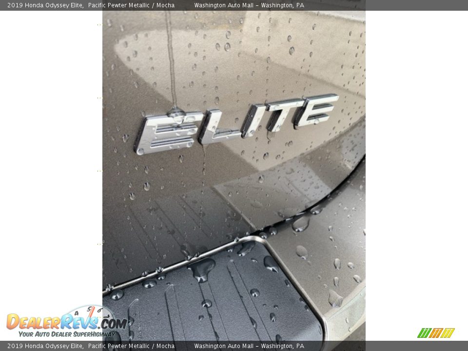 2019 Honda Odyssey Elite Pacific Pewter Metallic / Mocha Photo #23