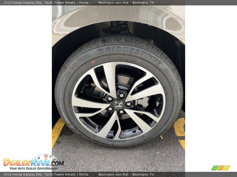 2019 Honda Odyssey Elite Pacific Pewter Metallic / Mocha Photo #36
