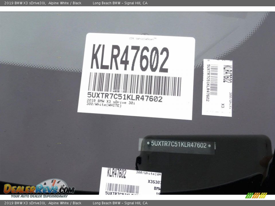 2019 BMW X3 sDrive30i Alpine White / Black Photo #11