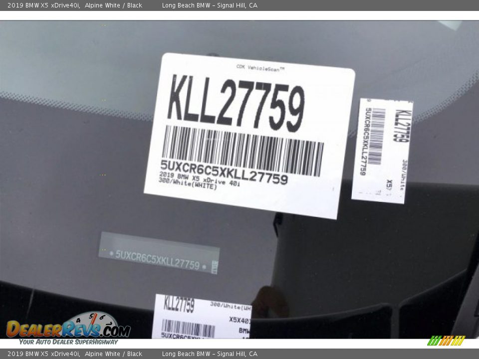 2019 BMW X5 xDrive40i Alpine White / Black Photo #11