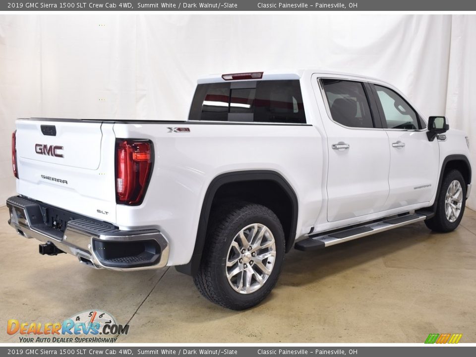 2019 GMC Sierra 1500 SLT Crew Cab 4WD Summit White / Dark Walnut/­Slate Photo #2