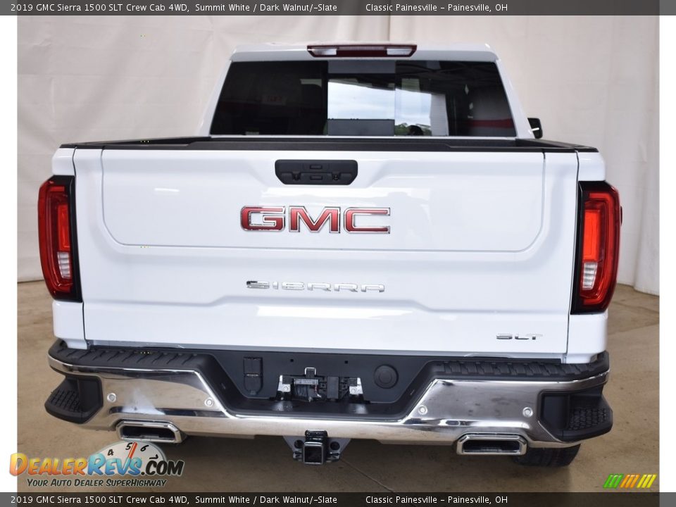 2019 GMC Sierra 1500 SLT Crew Cab 4WD Summit White / Dark Walnut/­Slate Photo #3
