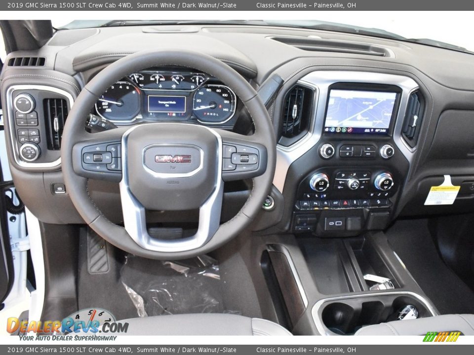 2019 GMC Sierra 1500 SLT Crew Cab 4WD Summit White / Dark Walnut/­Slate Photo #8