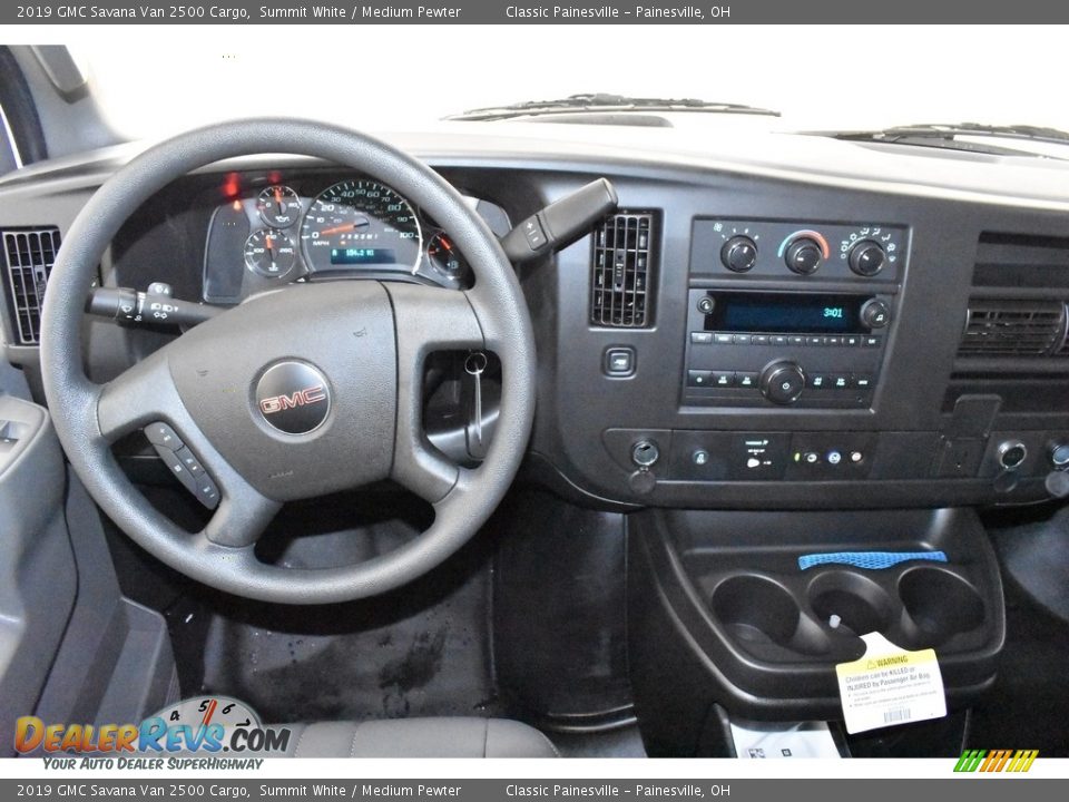 2019 GMC Savana Van 2500 Cargo Summit White / Medium Pewter Photo #10