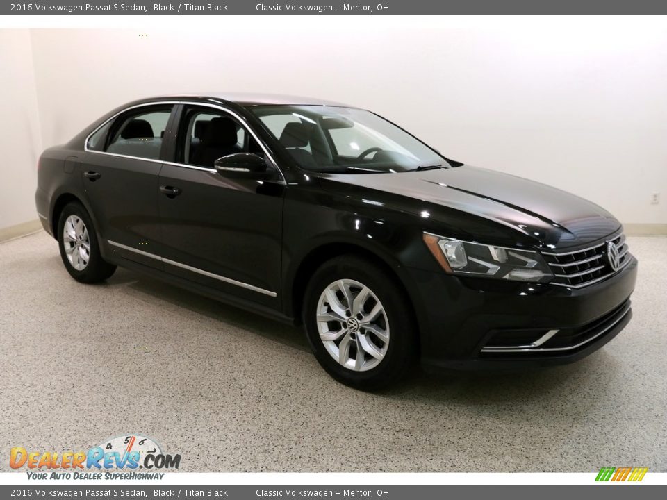 2016 Volkswagen Passat S Sedan Black / Titan Black Photo #1