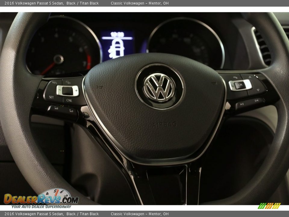 2016 Volkswagen Passat S Sedan Black / Titan Black Photo #7