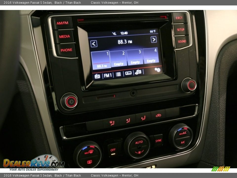 2016 Volkswagen Passat S Sedan Black / Titan Black Photo #9