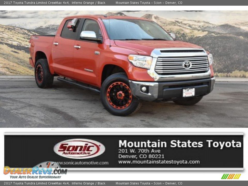 2017 Toyota Tundra Limited CrewMax 4x4 Inferno Orange / Black Photo #1