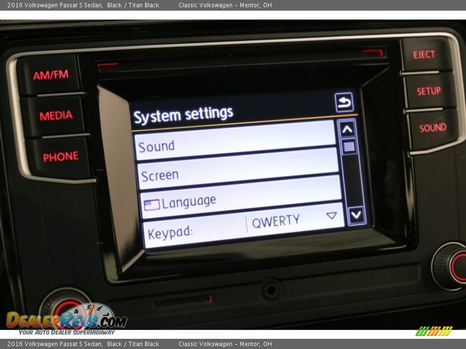 2016 Volkswagen Passat S Sedan Black / Titan Black Photo #11