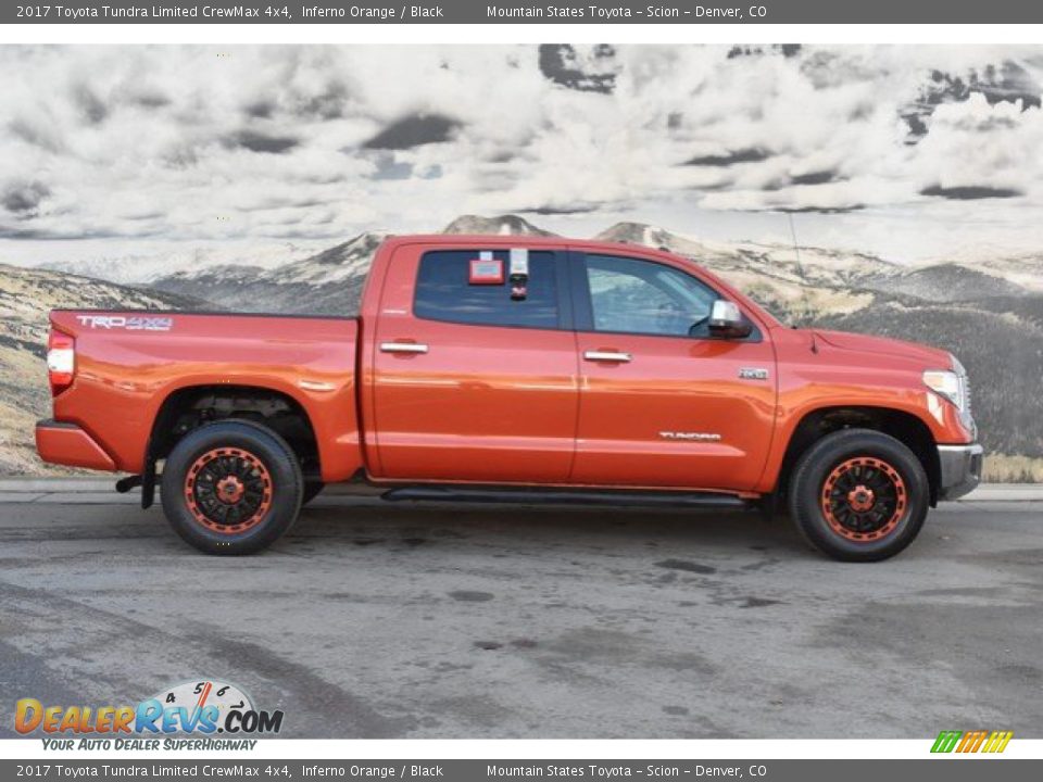 2017 Toyota Tundra Limited CrewMax 4x4 Inferno Orange / Black Photo #2