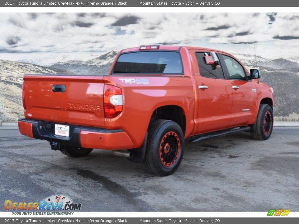 2017 Toyota Tundra Limited CrewMax 4x4 Inferno Orange / Black Photo #3