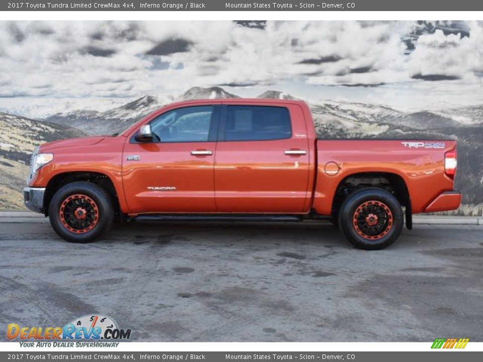 2017 Toyota Tundra Limited CrewMax 4x4 Inferno Orange / Black Photo #6