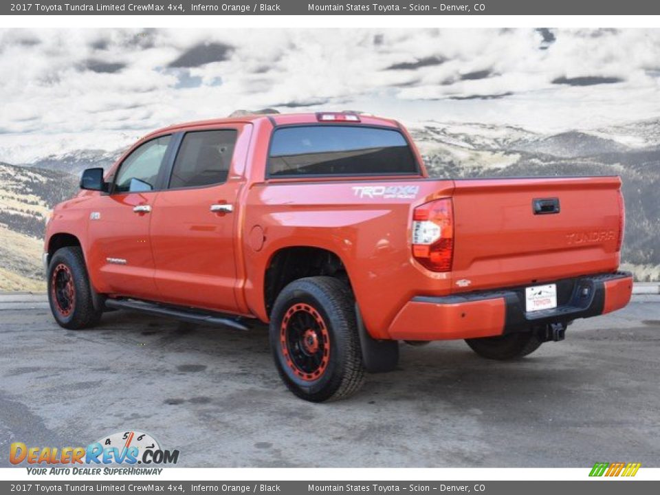 2017 Toyota Tundra Limited CrewMax 4x4 Inferno Orange / Black Photo #7