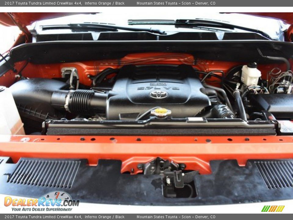 2017 Toyota Tundra Limited CrewMax 4x4 Inferno Orange / Black Photo #28