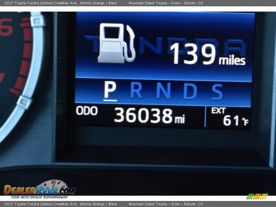 2017 Toyota Tundra Limited CrewMax 4x4 Inferno Orange / Black Photo #30