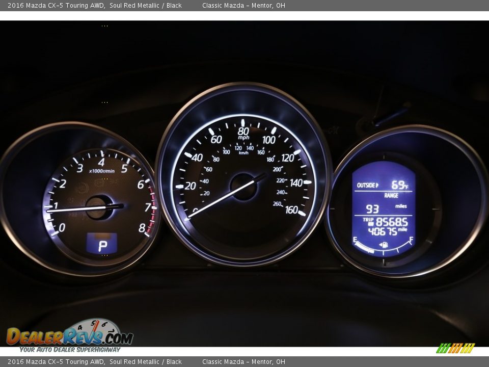 2016 Mazda CX-5 Touring AWD Soul Red Metallic / Black Photo #7